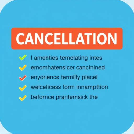 A graphic representing cancellation terms.