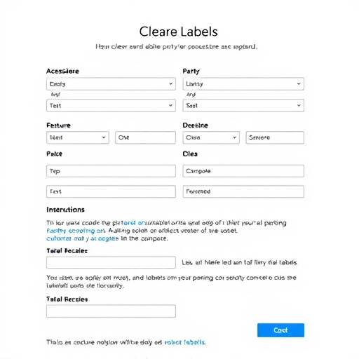 Example of an accessible form with clear labels and instructions